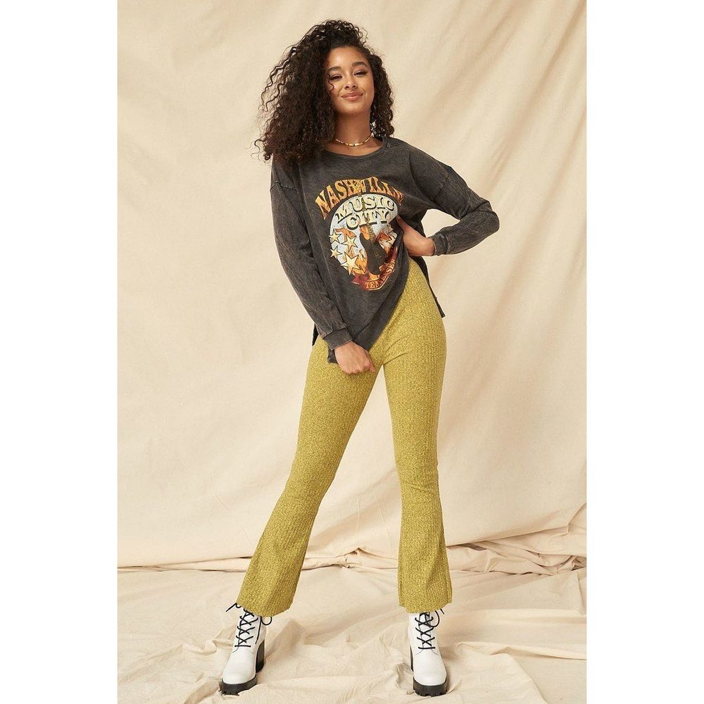 A Mineral Washed French Terry Graphic Sweatshirt - Picture 2 of 9